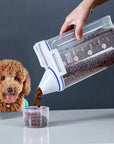 Pet Food Storage Container with Measuring Cup